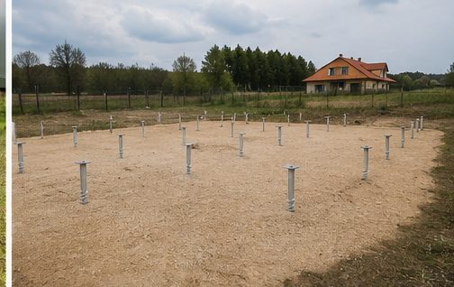 Rozměření a montáž základů ze zemních vrutů